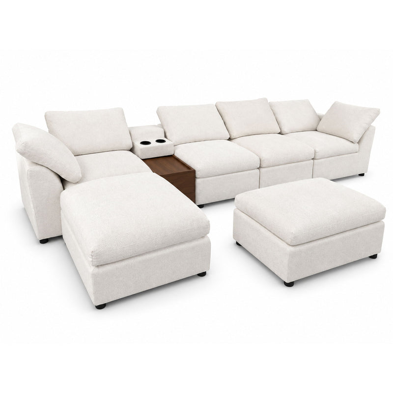 Modular Cloud Couch With Storage Console