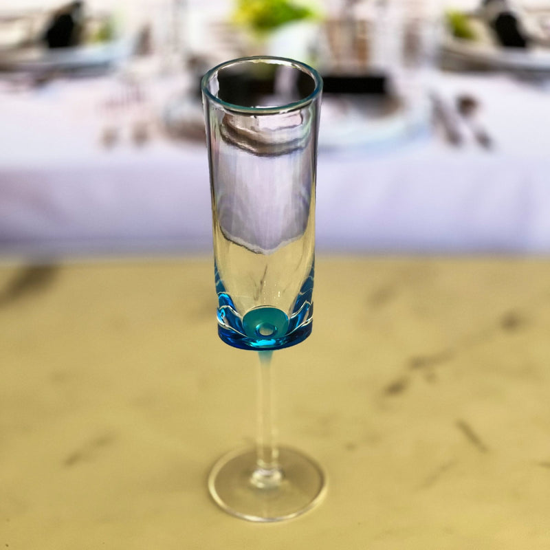 Oval Halo - Acrylic Champagne Flutes (Set of 4)