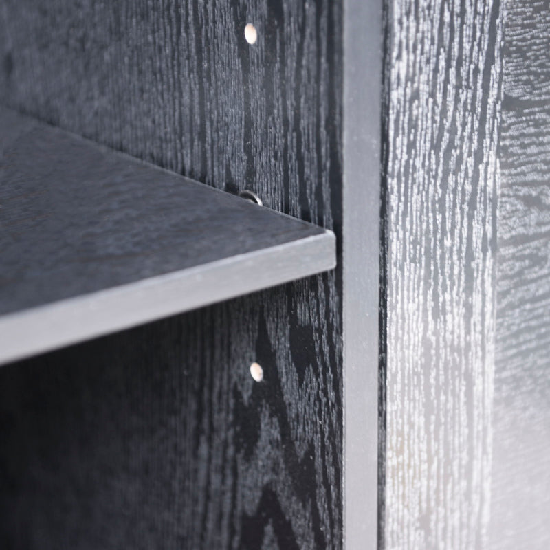 Storage Cabinet With 3 Mirrored Acrylic Doors, Adjustable Shelves
