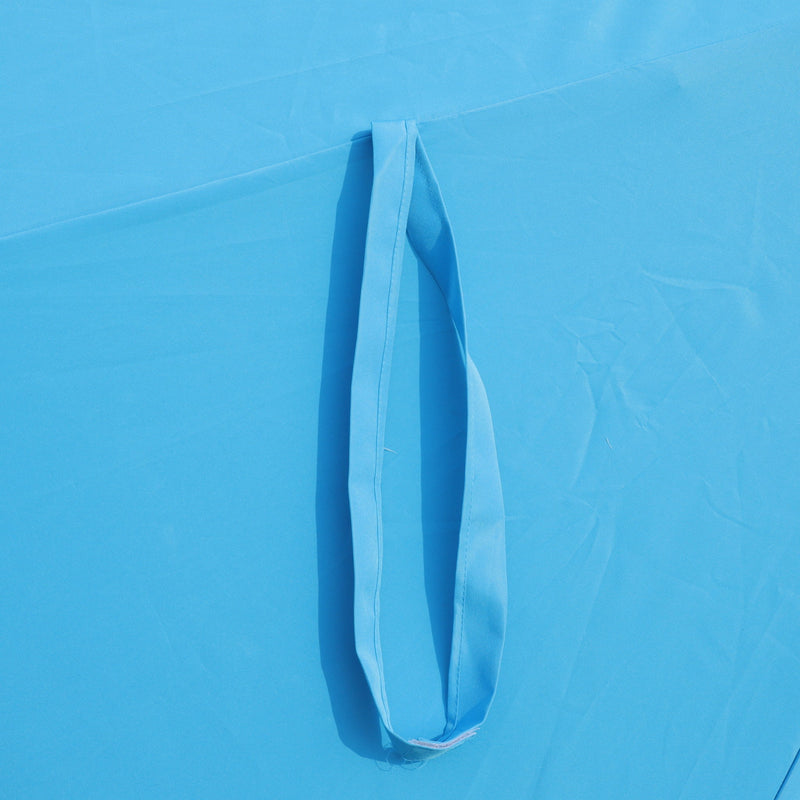 Double- Sided Outdoor Market Umbrella With Lights And Base