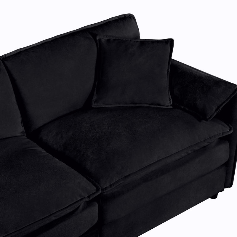 Oversized Chair With Movable Ottoman, Soft Upholstered Lounge Chair