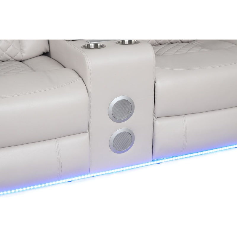 Benz - Power Reclining Loveseat With LED Lighting And Built In USB