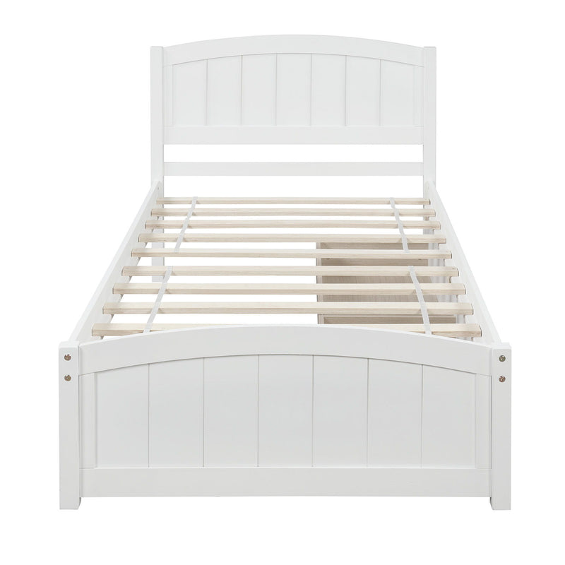 Platform Bed & Headboard, Footboard And Wood Slat Support