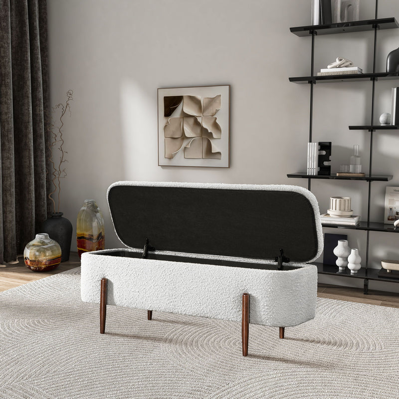 Sarna - Storage Bench - Ivory