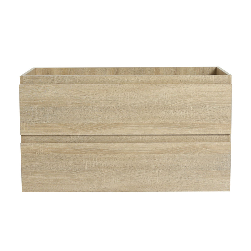 Wall Mounted Bathroom Vanity & Sink, 2 Soft Close Drawers