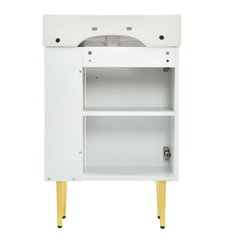 Bathroom Vanity, Combo Cabinet, Bathroom Storage Cabinet, Single Ceramic Sink