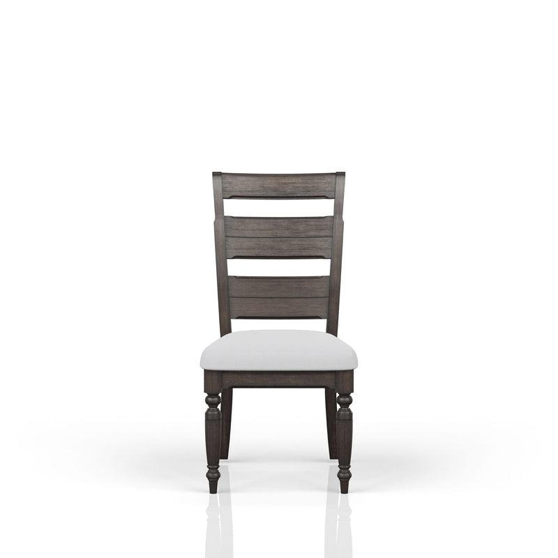 Upholstered Seat Ladderback Side Chair (Set of 2) - Coffee