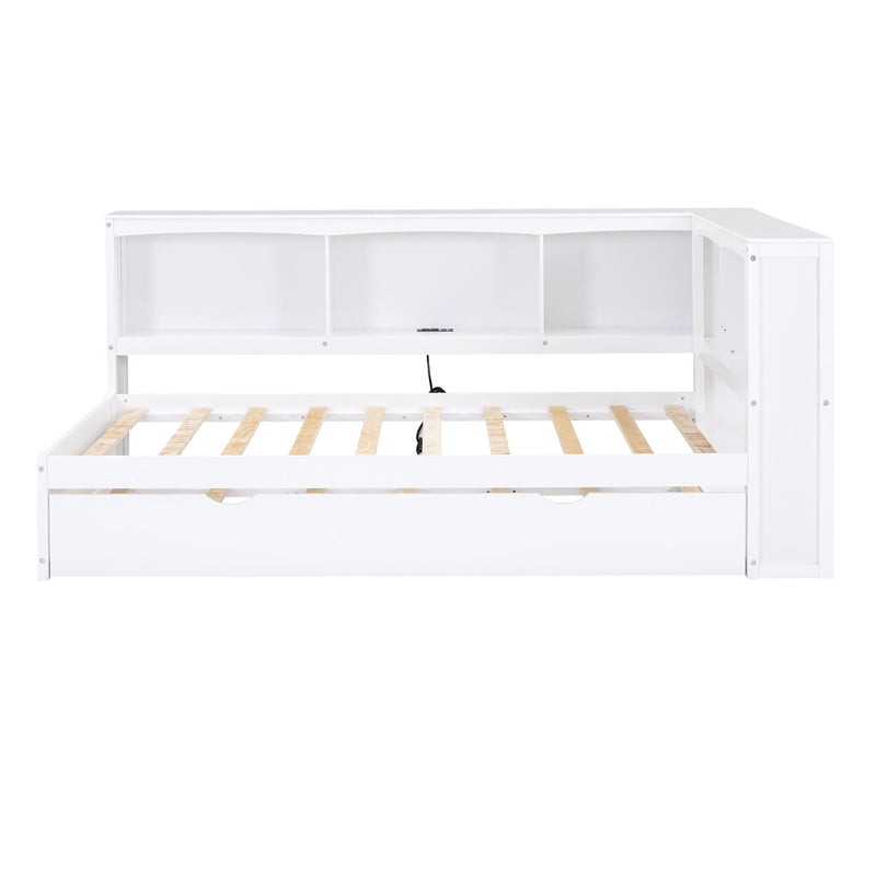 Daybed With Trundle, Storage Cabinets, USB Ports