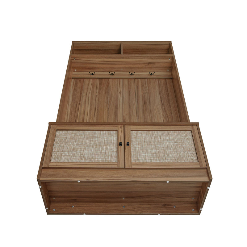 Modern Storage Closet For Bedroom, Entryway, Or Living Room - Walnut