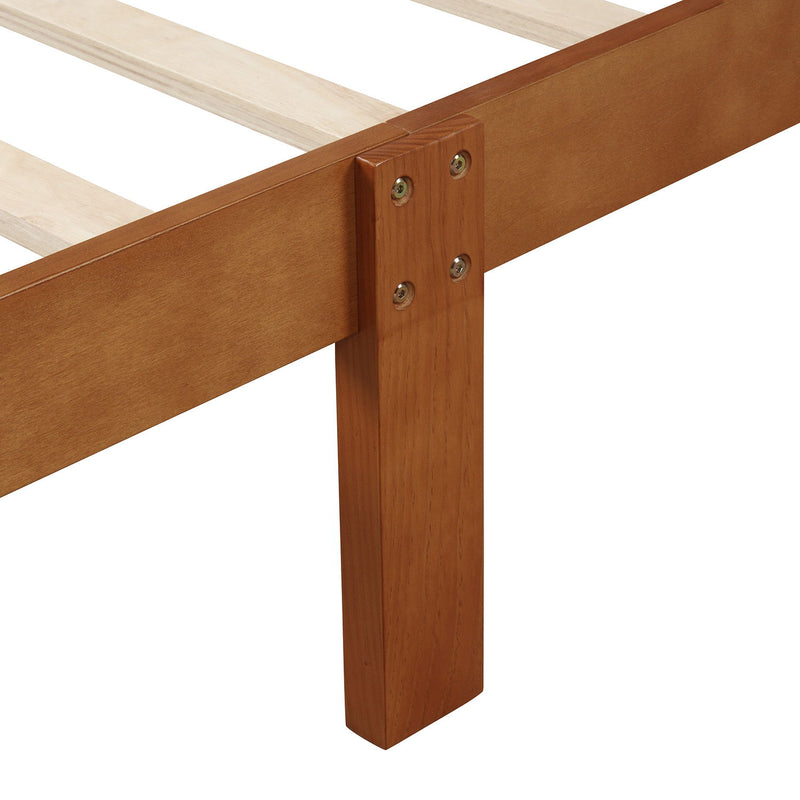 Platform Bed Frame Mattress Foundation Sleigh Bed With Headboard / Footboard / Wood Slat Suppor