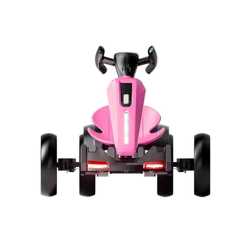 Electric Kids Pedal Go Kart With Adjustable Seat, Foldable Design