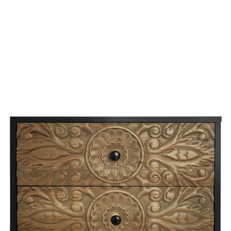 3 Drawer Cabinet, Suitable For Bedroom - Black