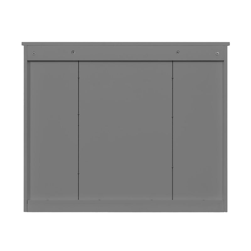 Wall Mounted Bathroom Cabinet With Mirror And 5 Shelves, Rectangular Design