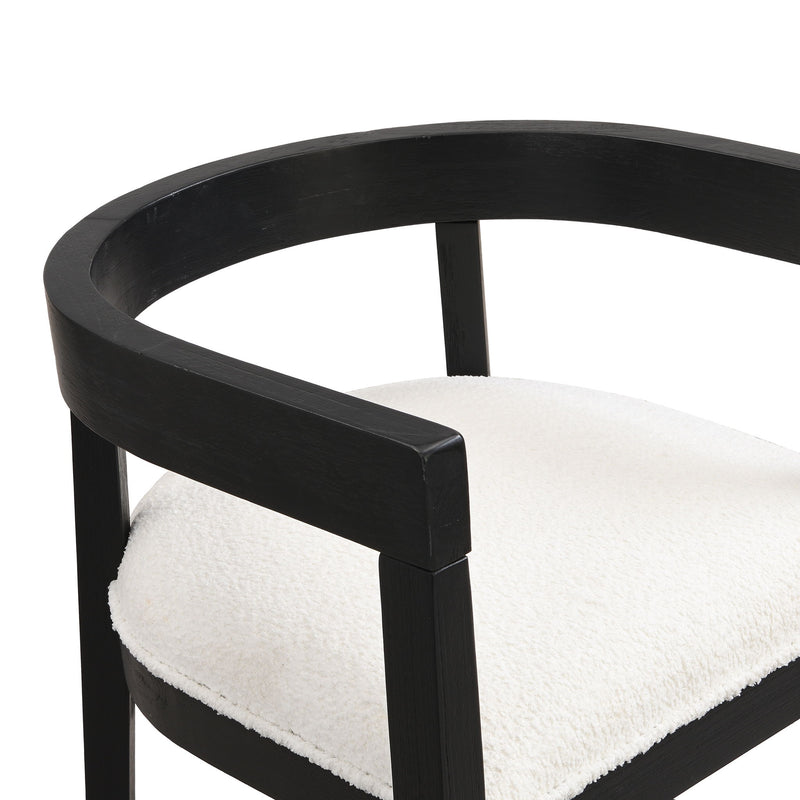 Modern Rubberwood Counter Stool Set With Upholstered Seats