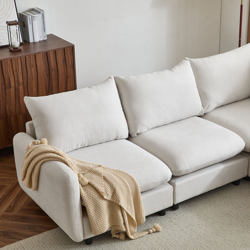 Oversize Modular Free Combination Sectional Sofa Couch With Ottoman For Living Room