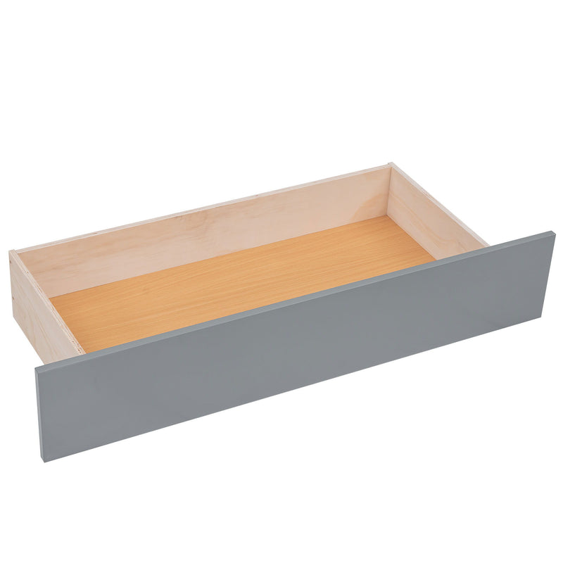 Storage Platform Bed With LED Lights, 2 Drawers And Trundle