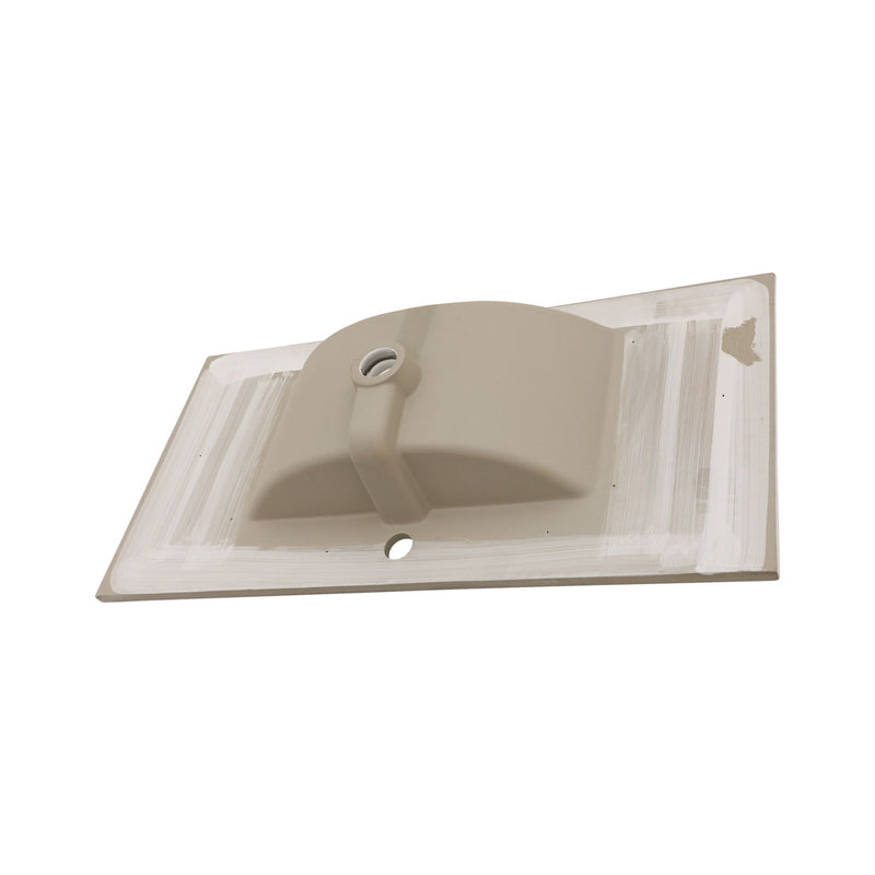 Premium Rectangular Vanity Top With Single Faucet Hole And Overflow