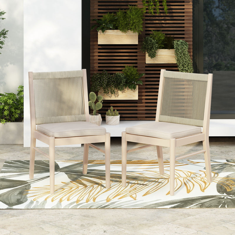 Cordoba - Dining Chair (Set of 2) Comfortable Armless Chairs - Beige