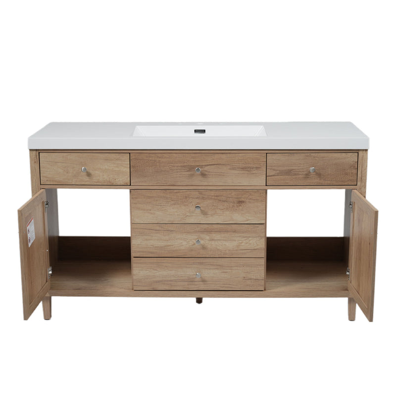 Modern Bathroom Vanity With Sink, Soft Close Drawers