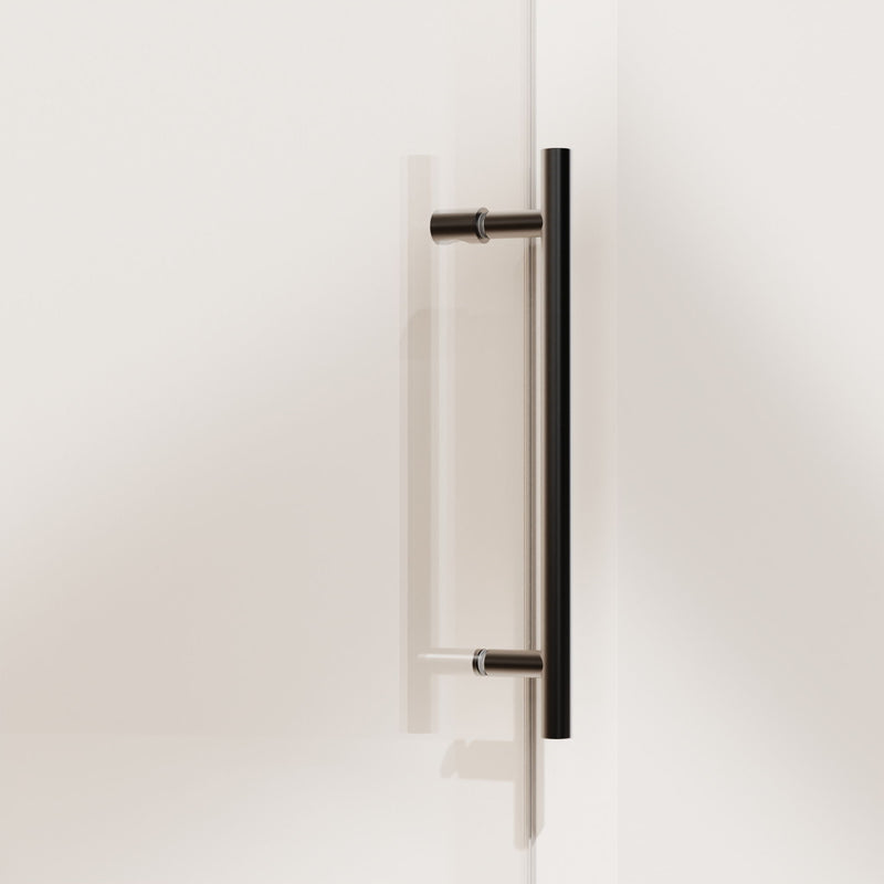 Frameless Single Sliding Shower Doors With Towel Rail & Handle