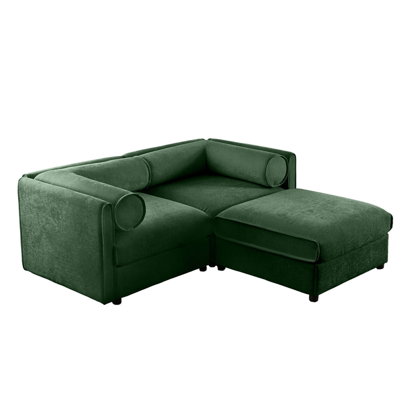 Contemporary Elegant Sofa With Storage And Ottoman