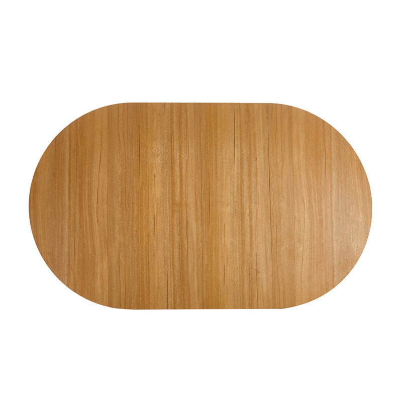 Extendable Pedestal Multifunctional Dining Table - Oak