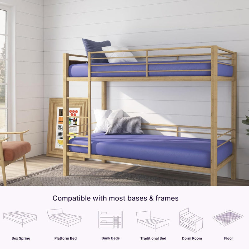5" Memory Foam Mattress With Responsive Support And Breathable Cover