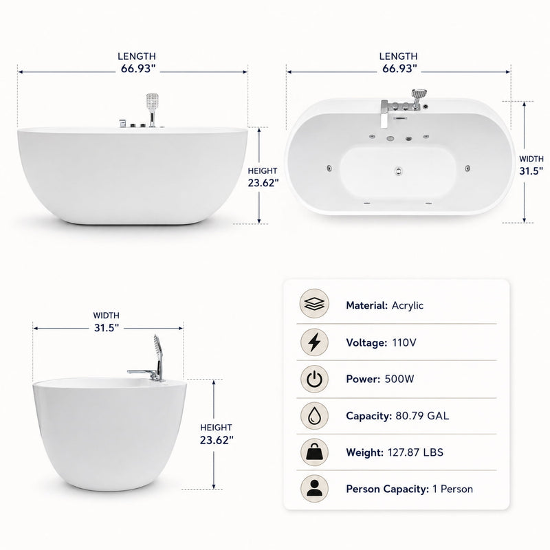 Xavier - Single Person AcrylicCorner Massage Bathtub, Featuring A Gfci Plug, Ul Certified Pump, Upc Certified Drain, And Swivel Faucet - Milk White