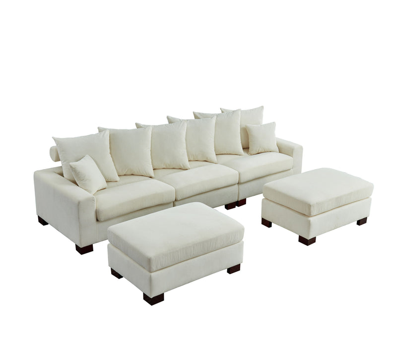 5 Seater Oversized Convertible L & U Shaped Couch