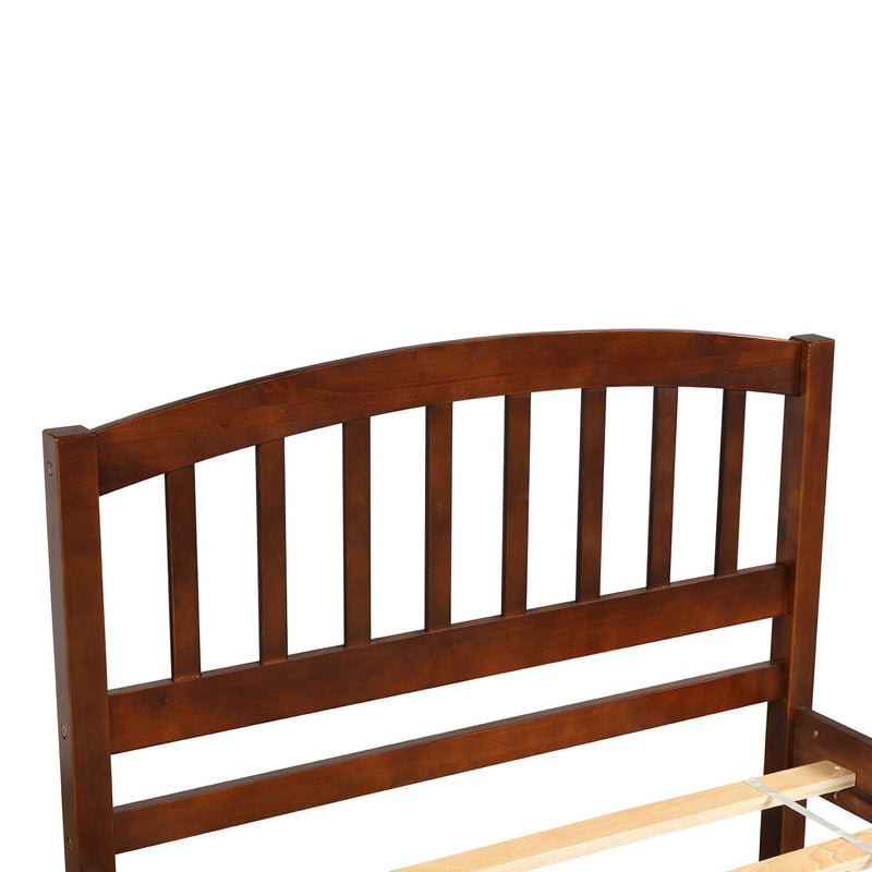 Platform Bed Wood Bed Frame With Trundle