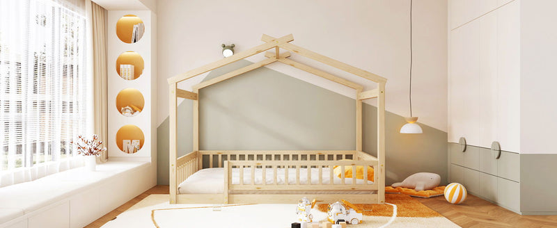 Bed House Bed Frame With Fence