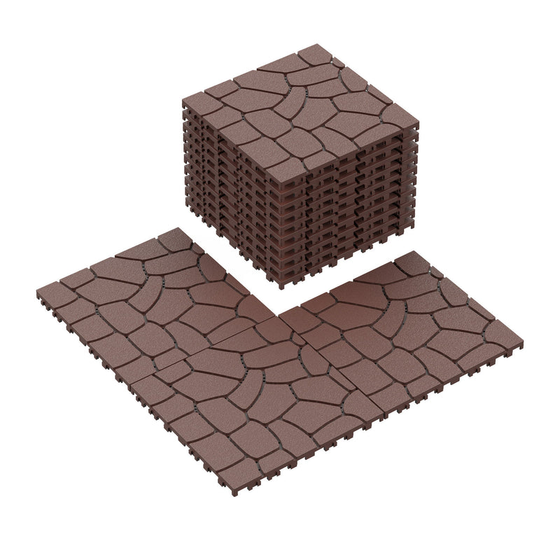 New Stone Texture Patio Deck Tiles, Diy Interlocking Floor Tiles, Easy Installation