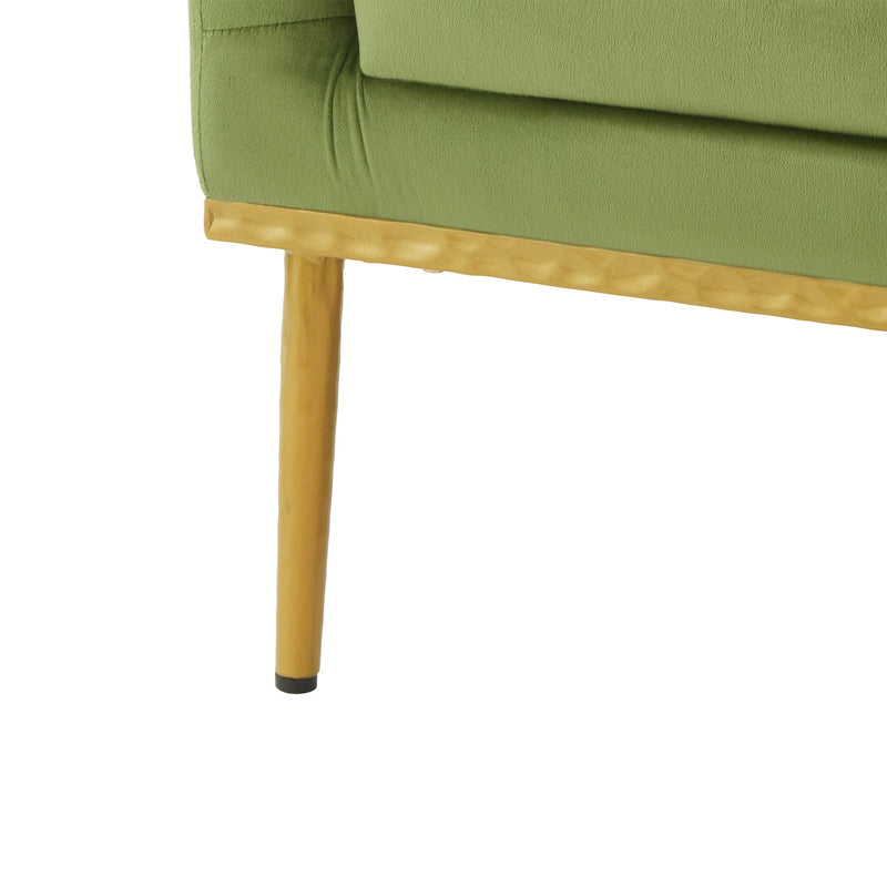 Elegant Curved Armrest Accent Armchair