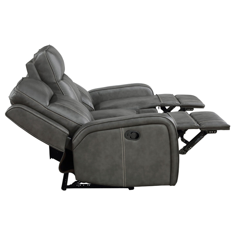 Forrest - 2 Piece Motion Reclining Sofa Set - Gray
