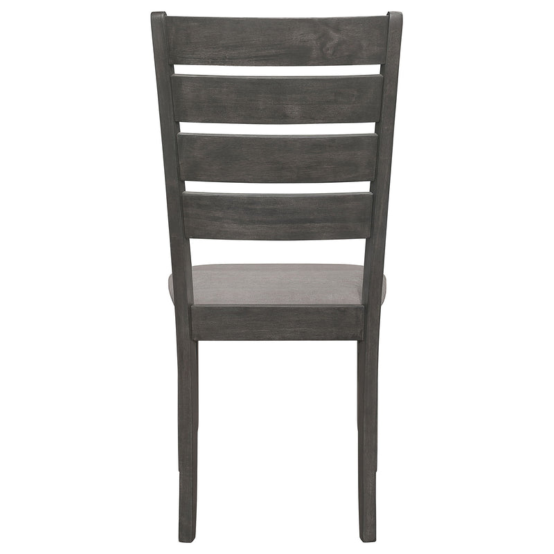 Padded Seat Side Chairs With Tapered Slats (Set of 2)