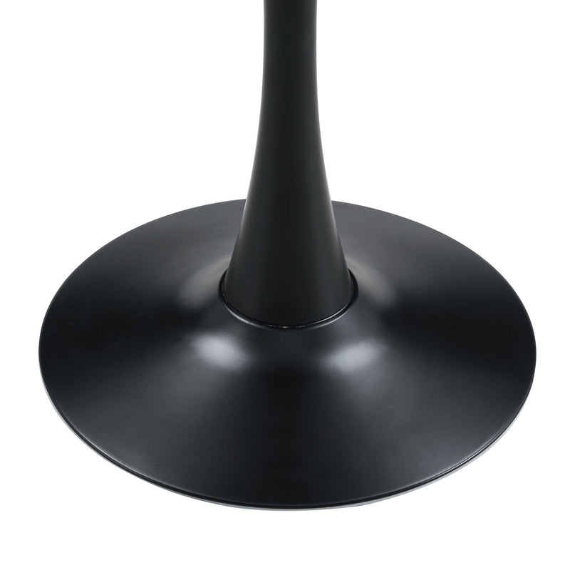 Round Dining Table For Kitchen - Black / Walnut