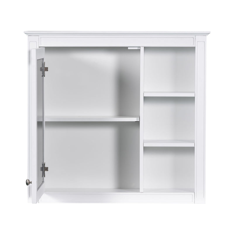 Wall Mounted Medicine Cabinet With Mirror And 3 Open Shelves