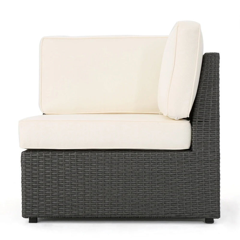 Santa Cruz - Outdoor 8 Piece Sectional Set - Dark Brown