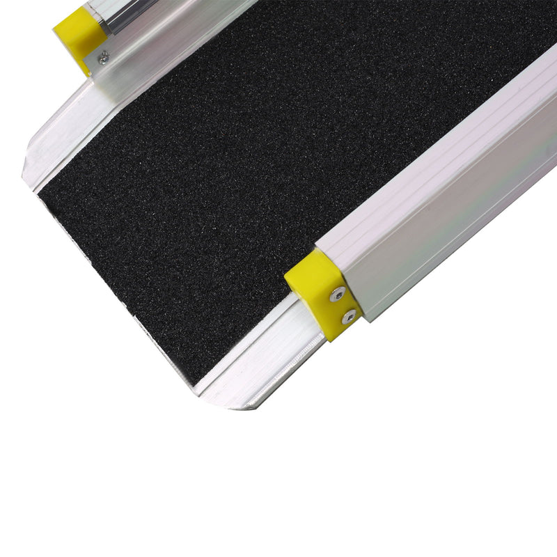 Premium Adjustable Telescoping Wheelchair Track Ramps Aluminium - Silver