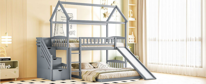 House Bunk Bed With Slide