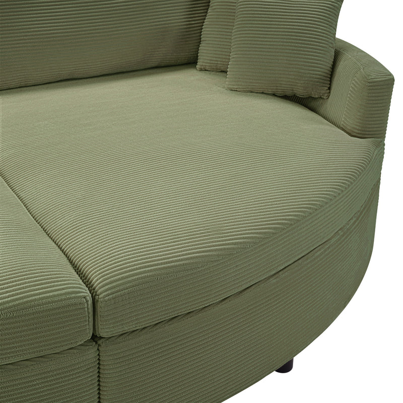 Oversized Double Chaise Lounge Sofa With USB Ports