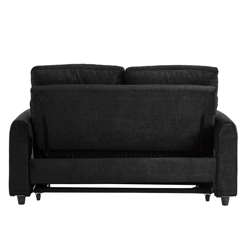 Pull Out Sofa Bed With Adjustable 3 Position Backrest, USB Charging Ports, Side Pockets