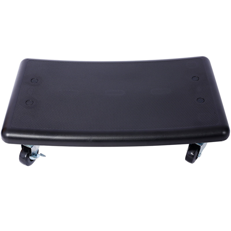 Rolling Detailing Creeper Seat With Wheels, Removable Tool Trays, 300 Lbs Capacity - Green