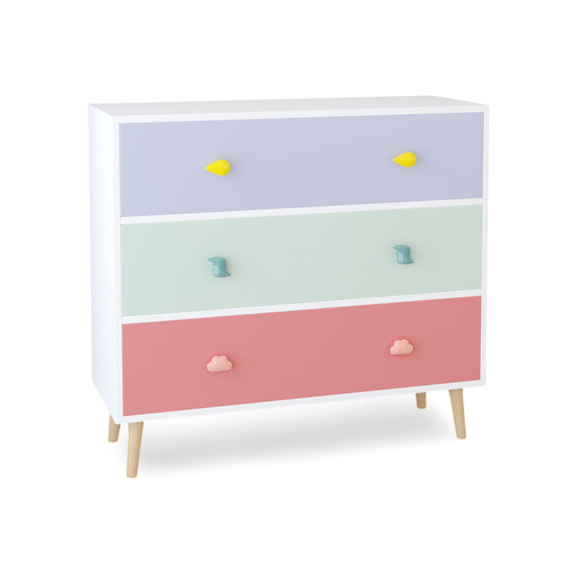3 Drawer Dresser, Storage Cabinet With Anti Tip Safety