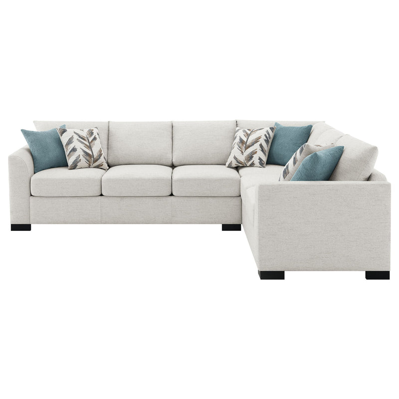 Radison - Upholstered Sectional Sofa With Hidden Sleeper - Greige
