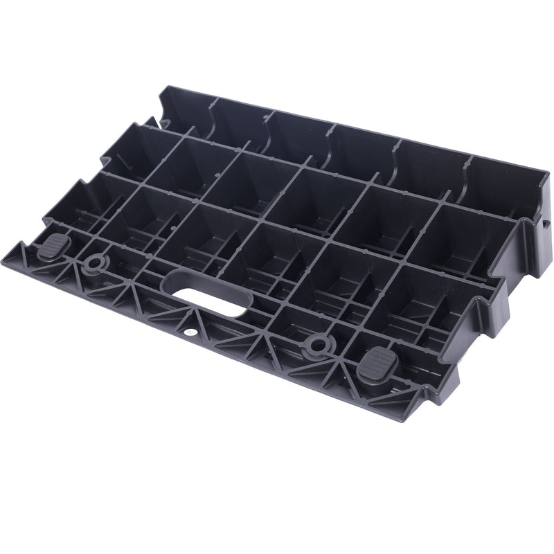 Heavy Duty Plastic 4" High Portable Automotive Curb Ramp For Cars & Wheelchairs Interlocking Design - Black