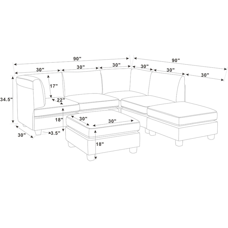 Upholstered Modular Sectional