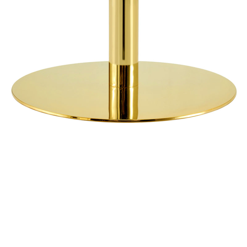 Circular Bar Table With Non Adjustable Legs - Gold+White