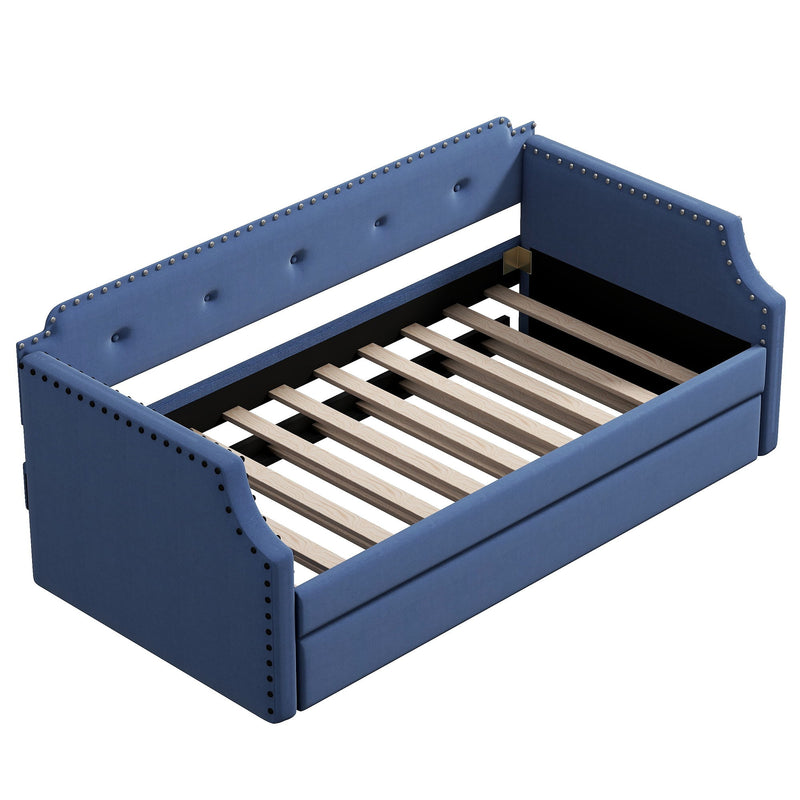 Upholstered Daybed With Trundle