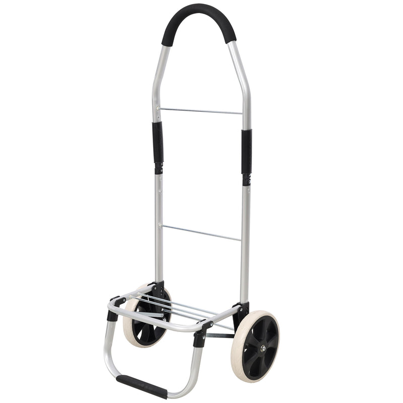 Foldable Shopping Trolley With Wheels And Removable Waterproof Bag - Black